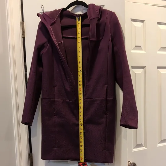 Lululemon Athletica Deep Purple Hooded Trench Coat - Picture 6 of 6